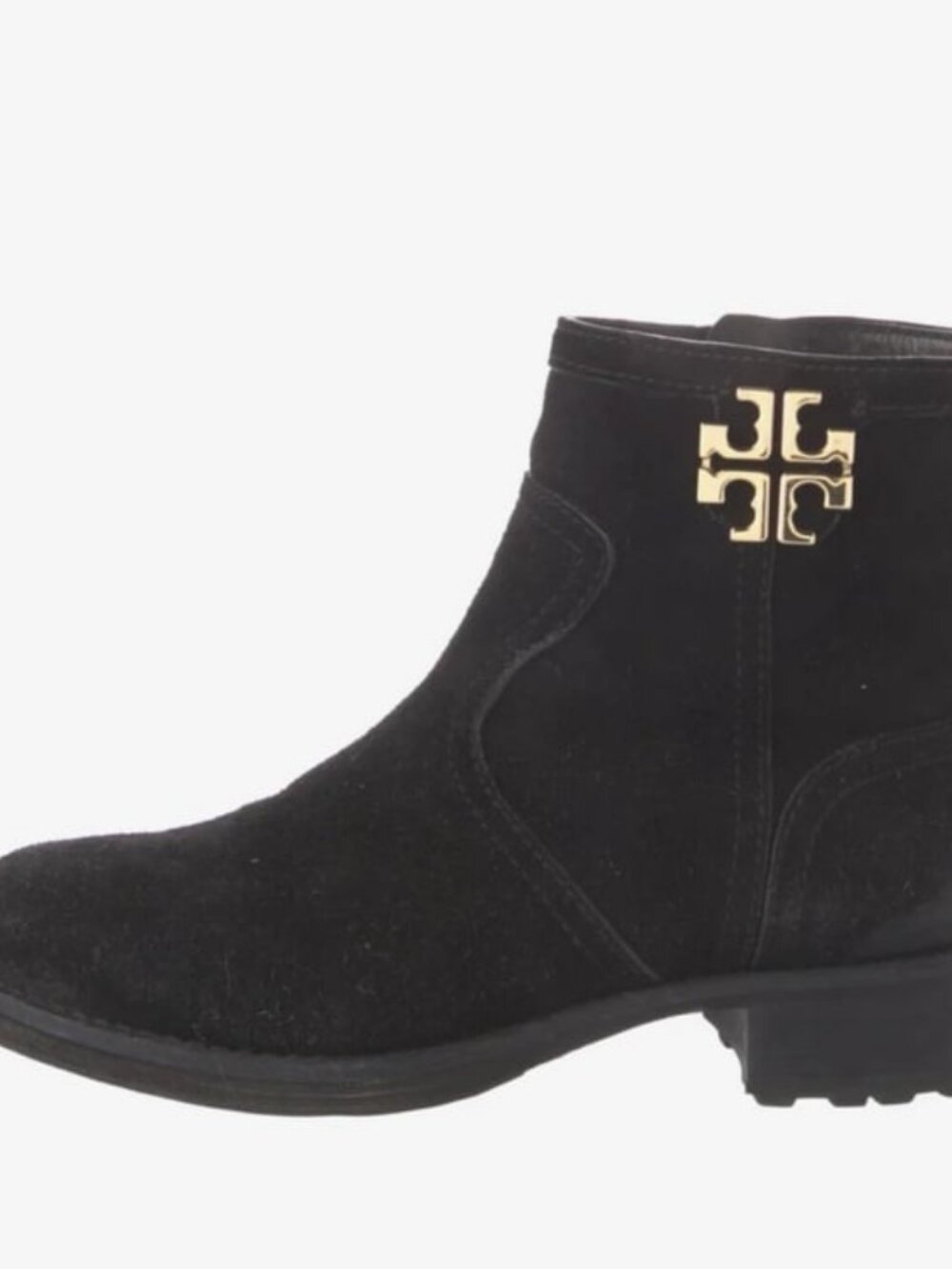 Tory Burch Eloise Suede Ankle Boots Black Size 8.5